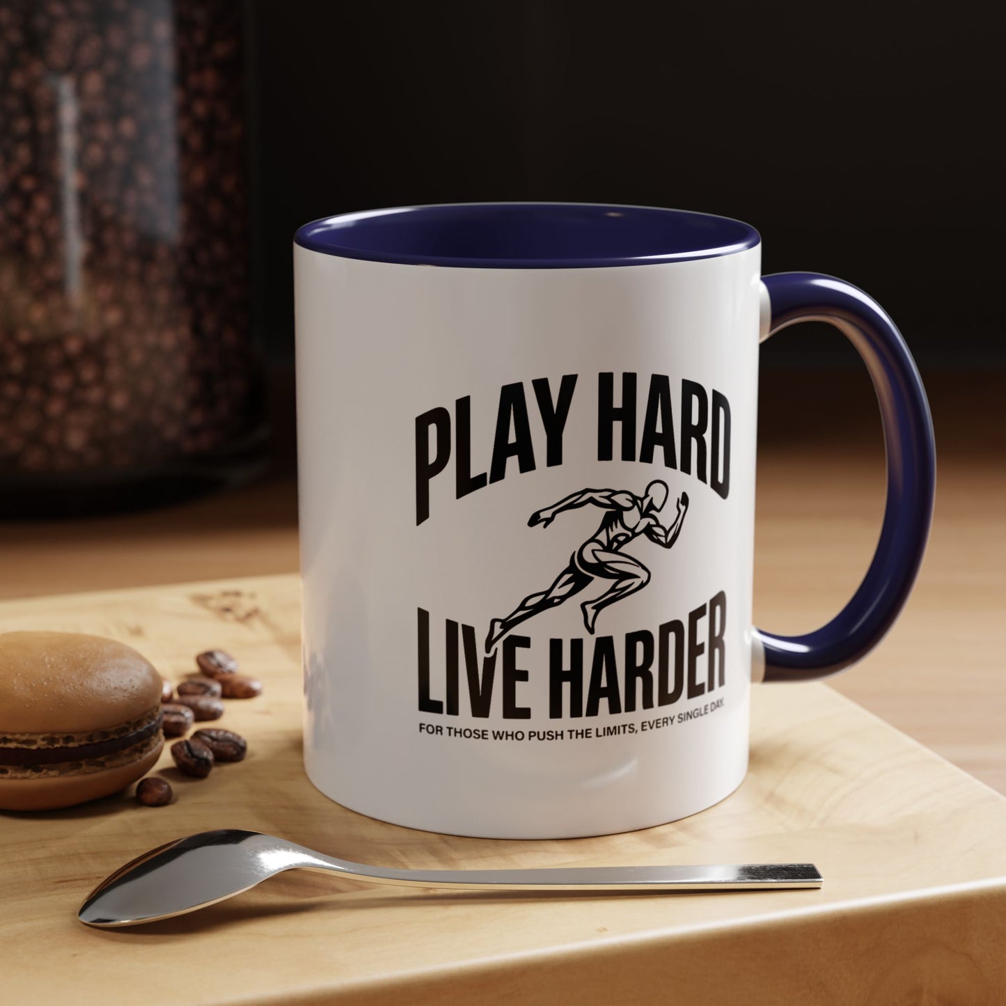 Play Hard / Live Harder - Color Accent Mug