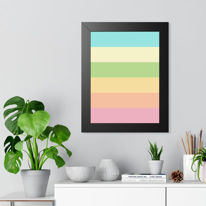 Pastel Stripes - Framed Poster