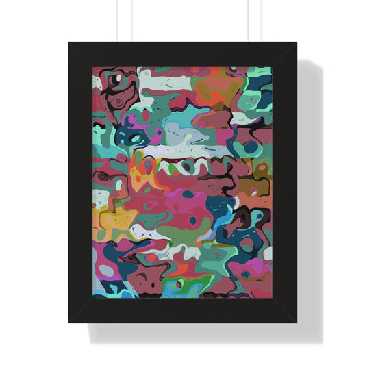 Colorful Abstract Marble - Framed Poster