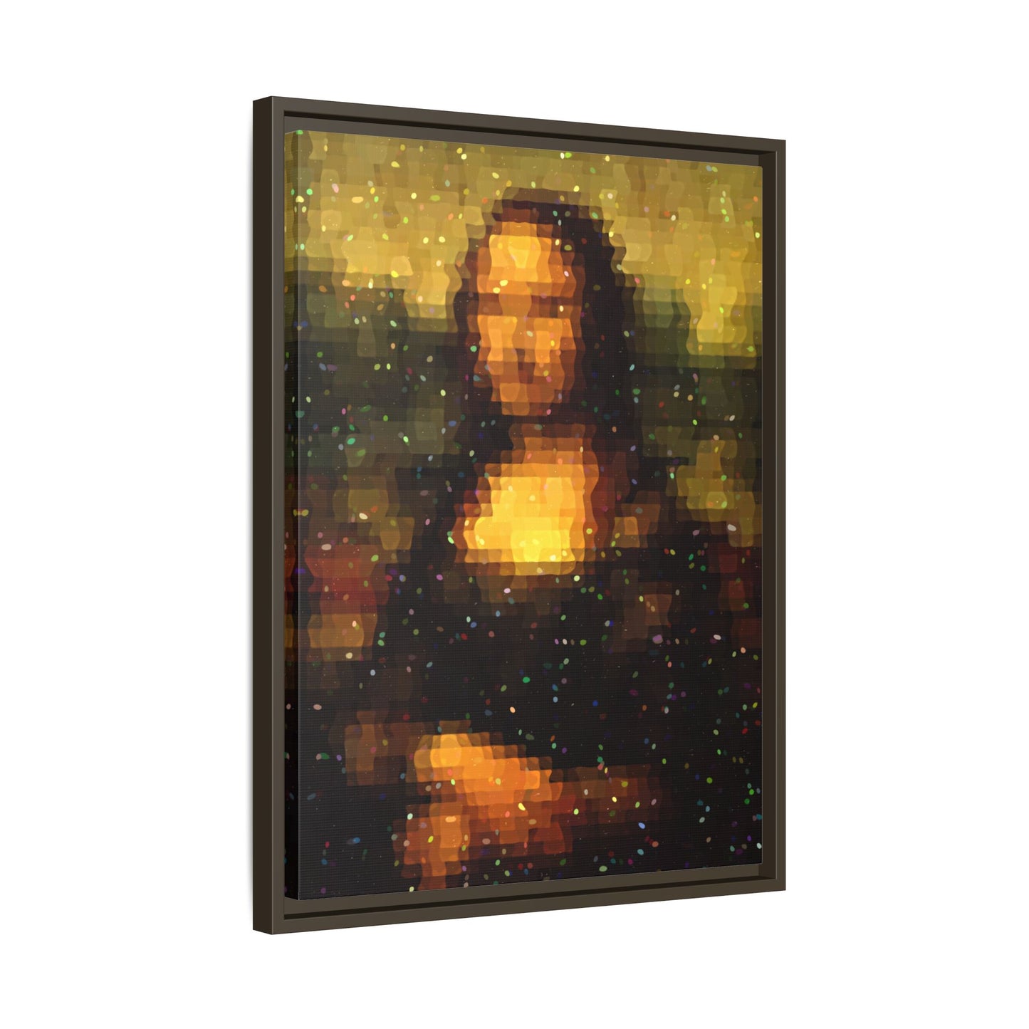 Pixel Muse — Silent Smile - Framed Canvas