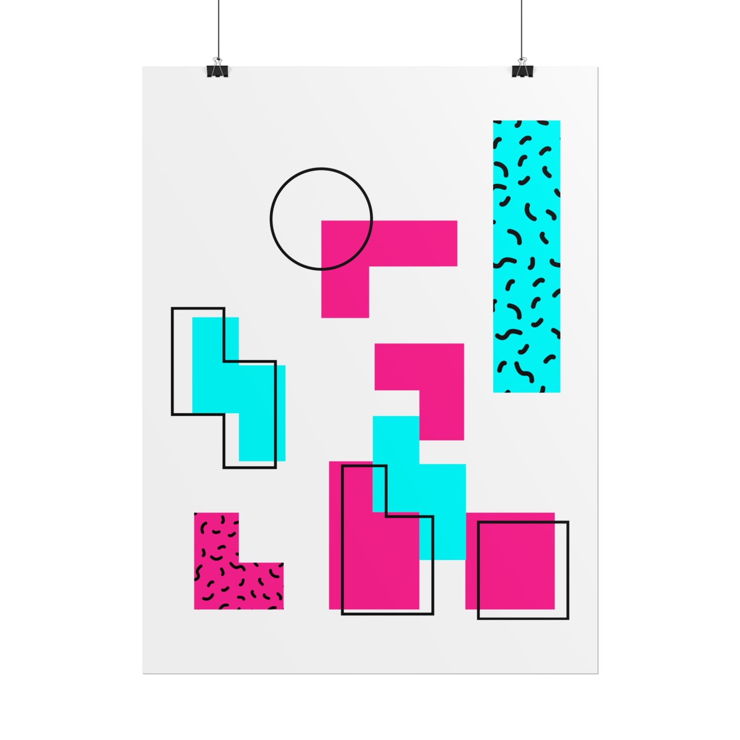 Retro Geometric Vibes - Poster