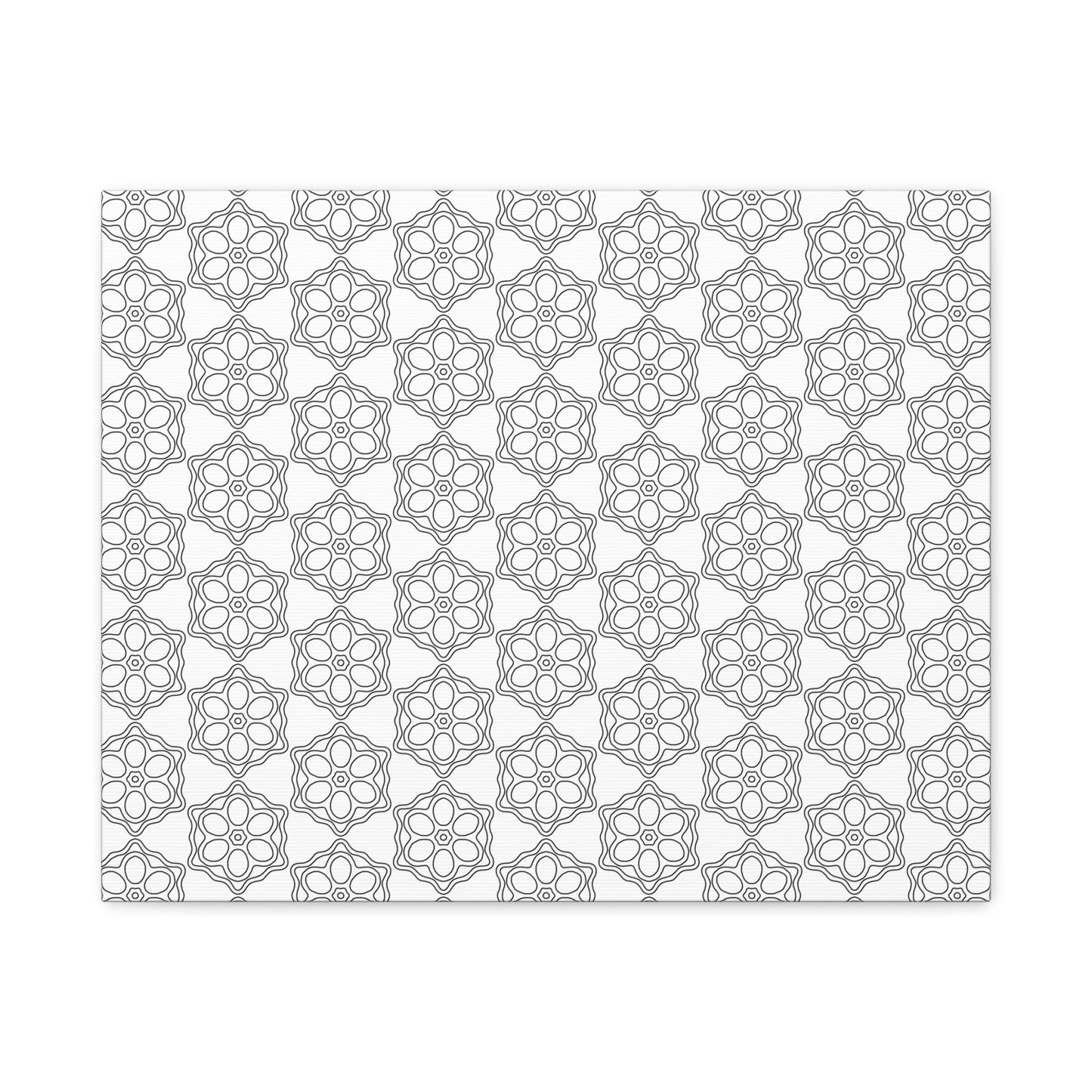 Elegant Geometric Wall Art Canvas, Modern Home Decor, Gray Pattern Stretched Canvas, Minimalist Artwork, Gift for New Home