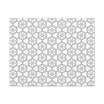Elegant Geometric Wall Art Canvas, Modern Home Decor, Gray Pattern Stretched Canvas, Minimalist Artwork, Gift for New Home