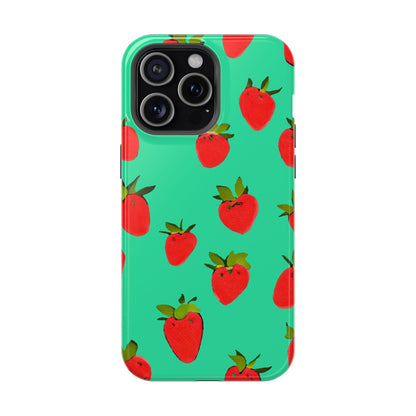 Strawberry Pattern - Magnetic Phone Case