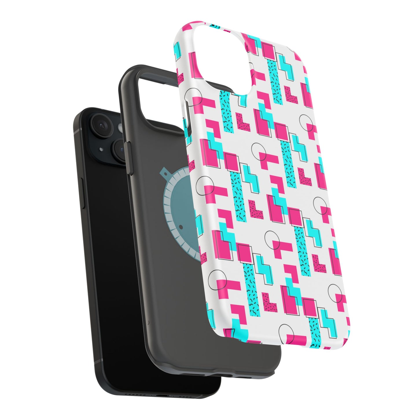 Retro Geometric Vibes - Magnetic Phone Case