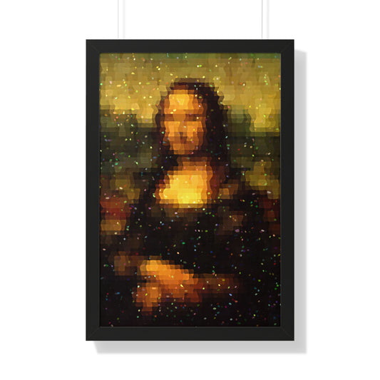Pixel Muse — Silent Smile - Framed Poster