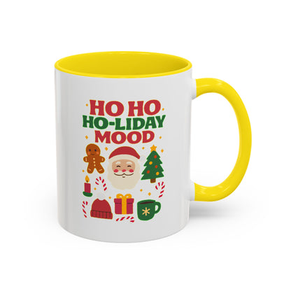 Festive Holiday Coffee Mug, Christmas Gift Mug, Fun Seasonal Drinkware, Ho Ho Ho-liday Mood, Cozy Hot Beverage Cup, Unique Gift Idea