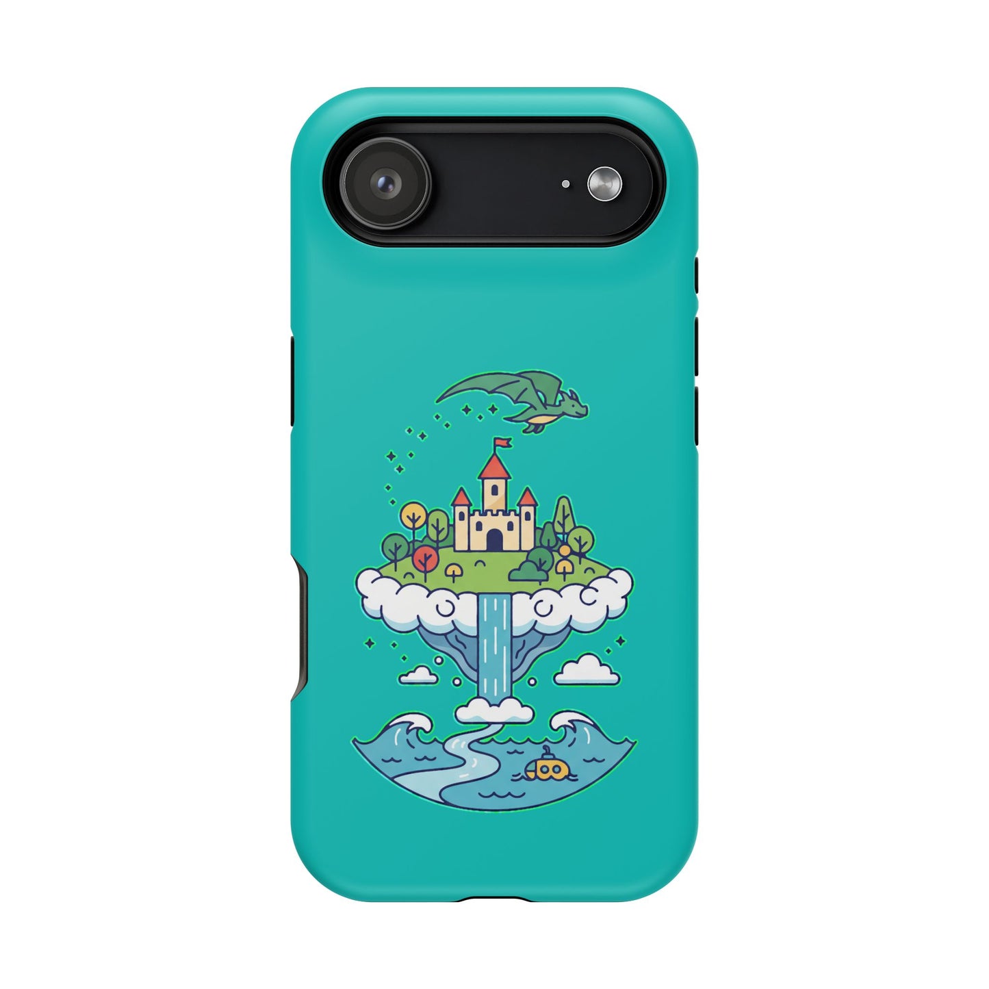 Floating Castle Dragon - Magical Fantasy Island - Magnetic Phone Case