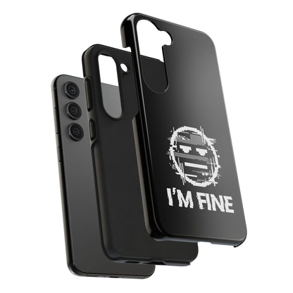 I’m Fine Glitched Smiley - Phone Case