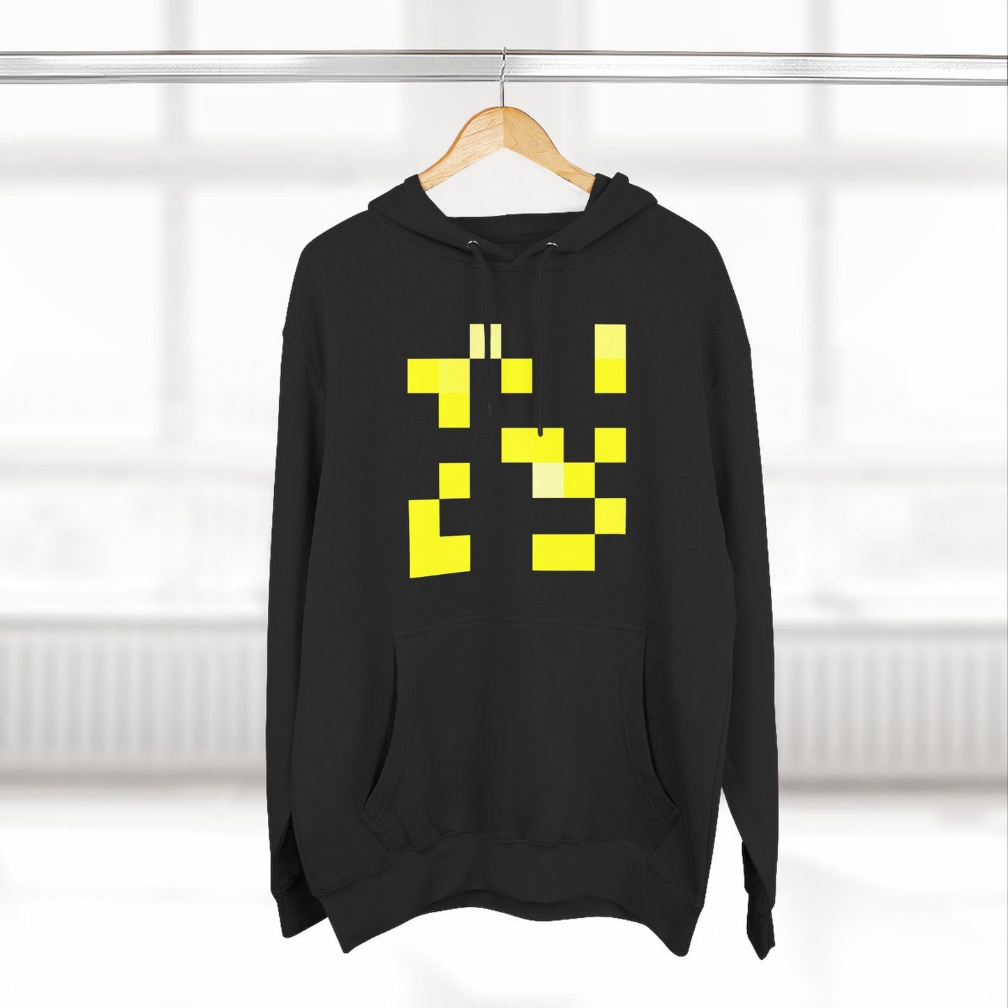 Yellow Pixel Grid - Hoodie