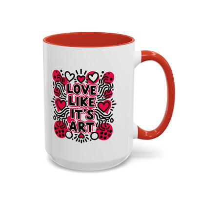 Love Like It's Art - Color Accent Mug