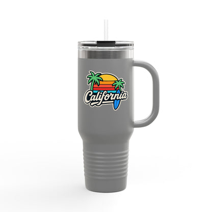 California Insulated Travel Mug - 40oz, Perfect for Road Trips, Outdoor Adventures, Gift for Travelers, Beach Lovers, Summer Vibes