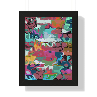 Colorful Abstract Marble - Framed Poster