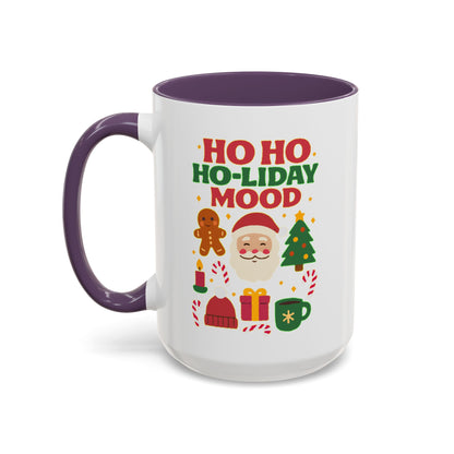 Ho Ho Ho-liday Mood - Color Accent Mug