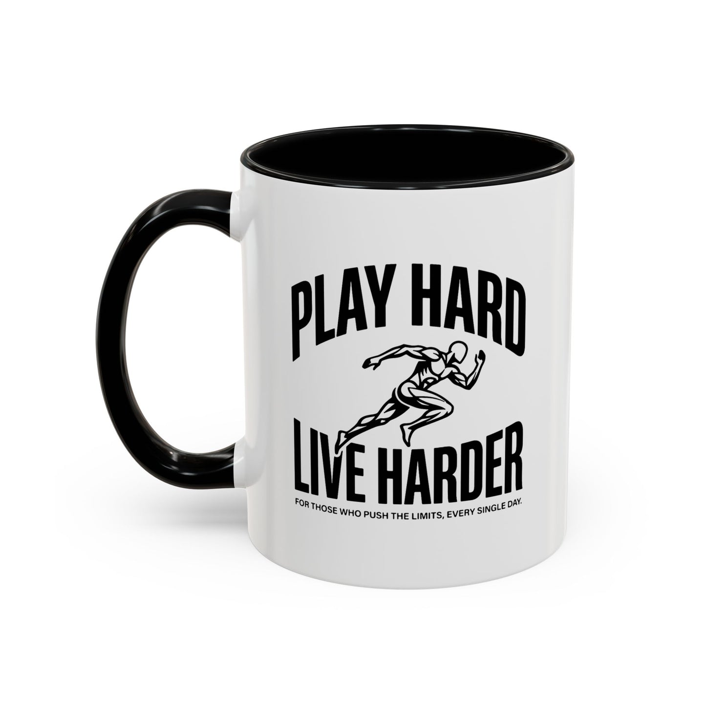 Play Hard / Live Harder - Color Accent Mug
