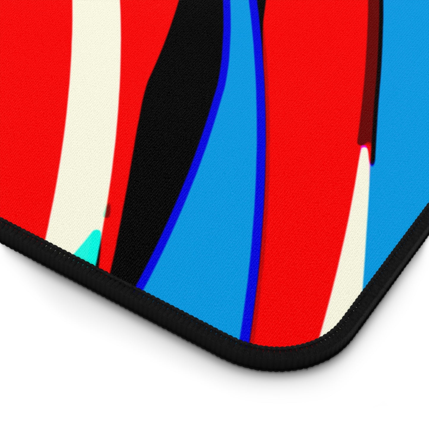 Abstract Rainbow Swirl Arc - Desk Mat