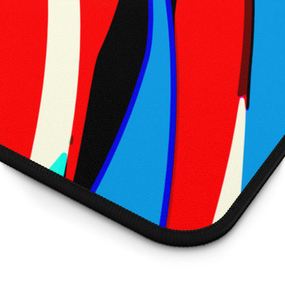Abstract Rainbow Swirl Arc - Desk Mat
