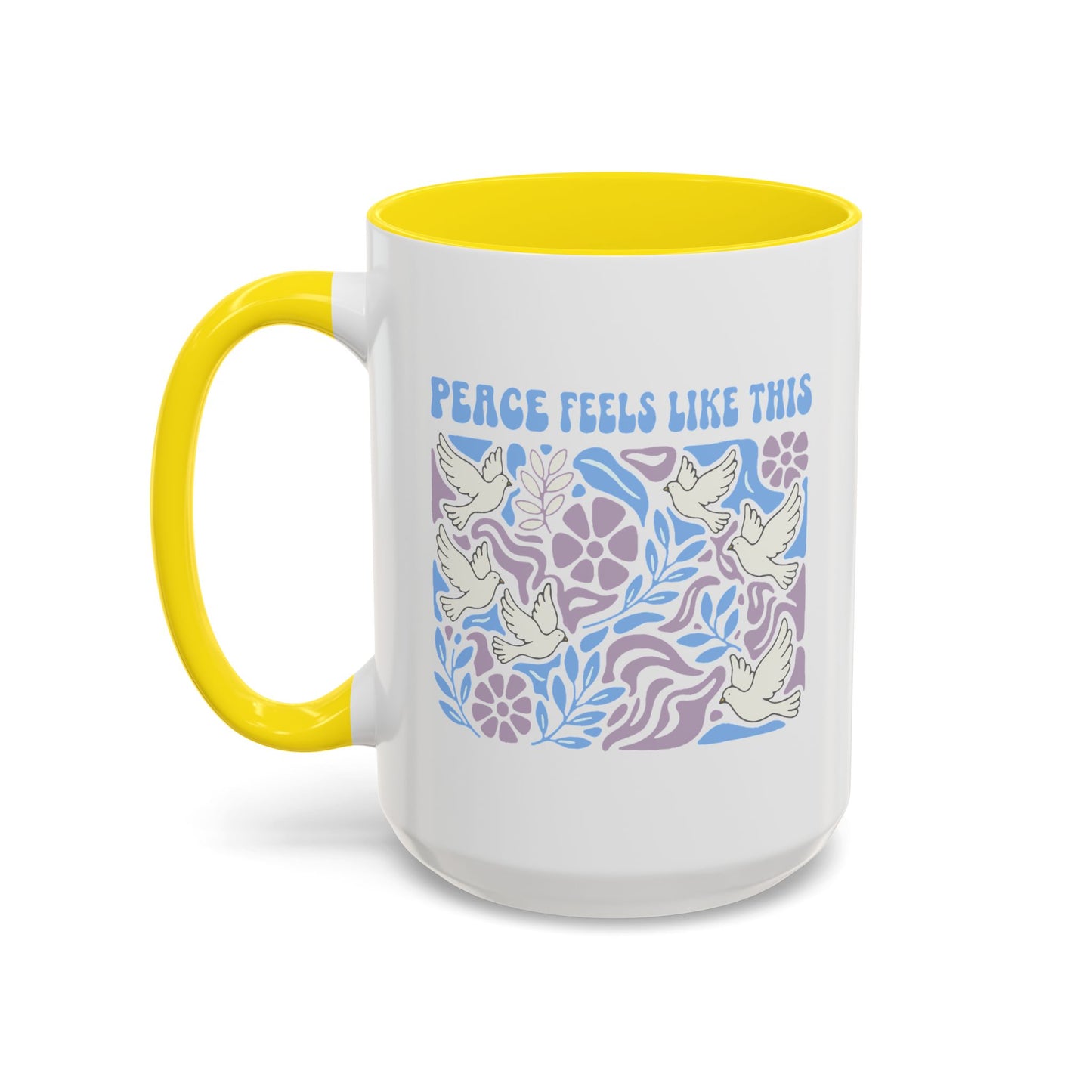 Peace Feels Like This - Color Accent Mug