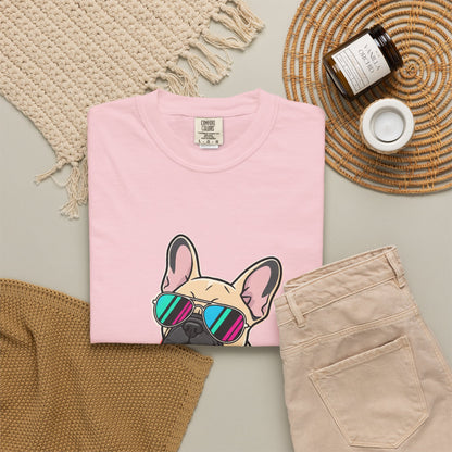 French Bulldog with Sunglasses - T-Shirt