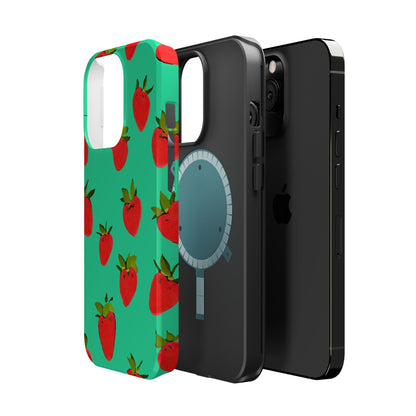 Strawberry Pattern - Magnetic Phone Case