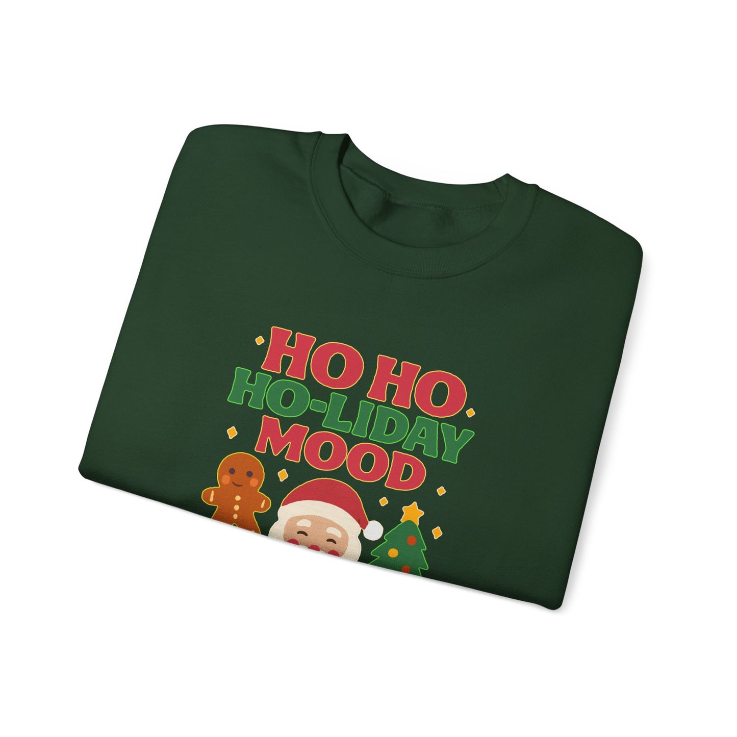 Festive Holiday Sweatshirt, Christmas Crewneck, Cozy Winter Gift, Unisex Sweatshirt, Seasonal Apparel, Ho Ho Ho-liday Mood