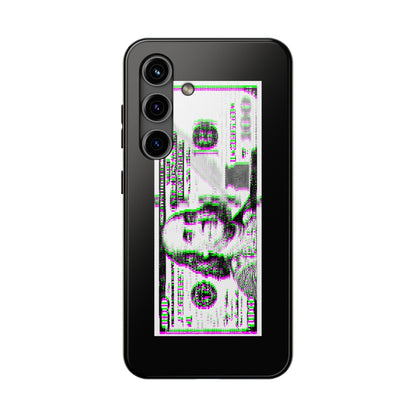 100 Dollars Bill - Green/Magenta Glitch - Phone Case