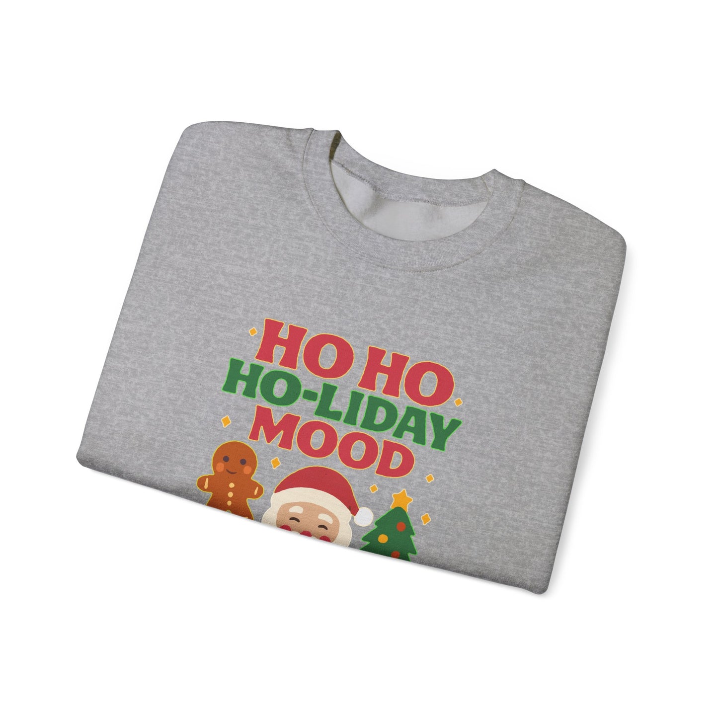 Festive Holiday Sweatshirt, Christmas Crewneck, Cozy Winter Gift, Unisex Sweatshirt, Seasonal Apparel, Ho Ho Ho-liday Mood