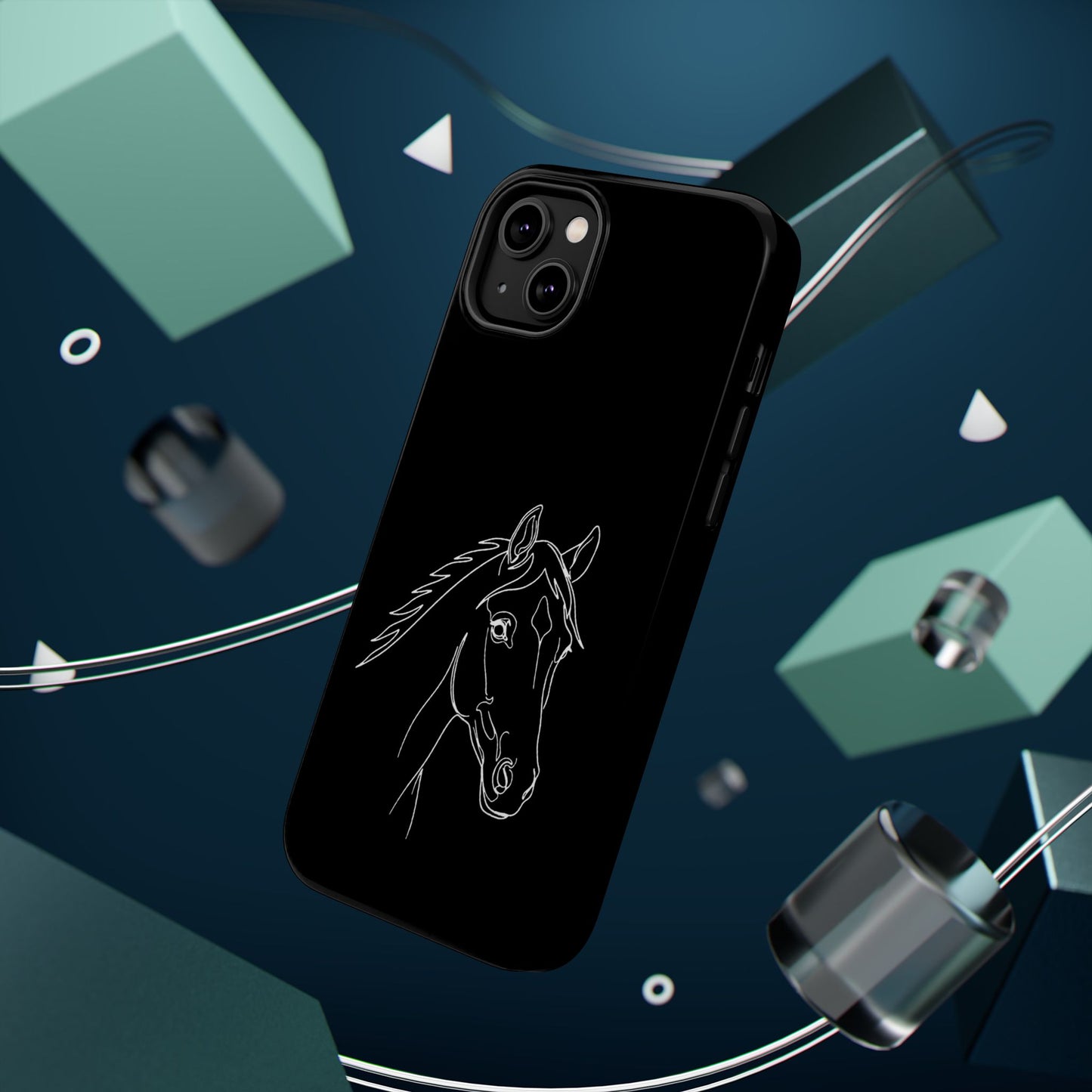 Horse Portrait Sketch - Magnetic Phone Case