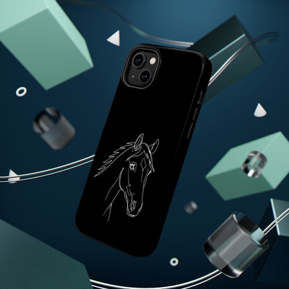 Horse Portrait Sketch - Magnetic Phone Case