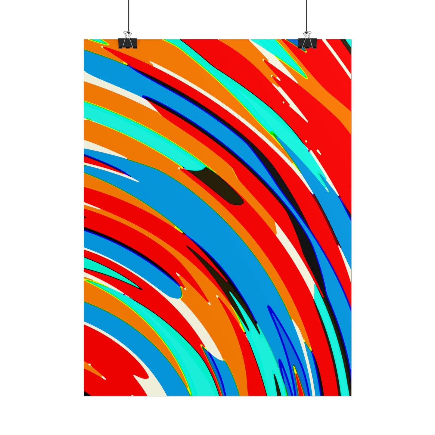 Abstract Rainbow Swirl Arc - Poster