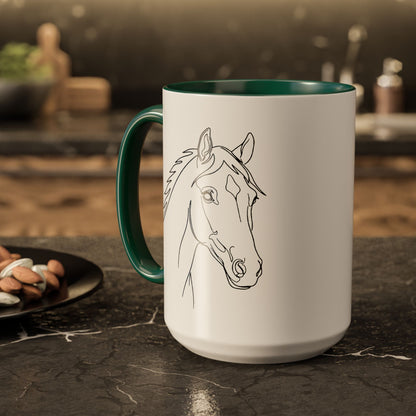 Horse Portrait Sketch - Colorful Mug