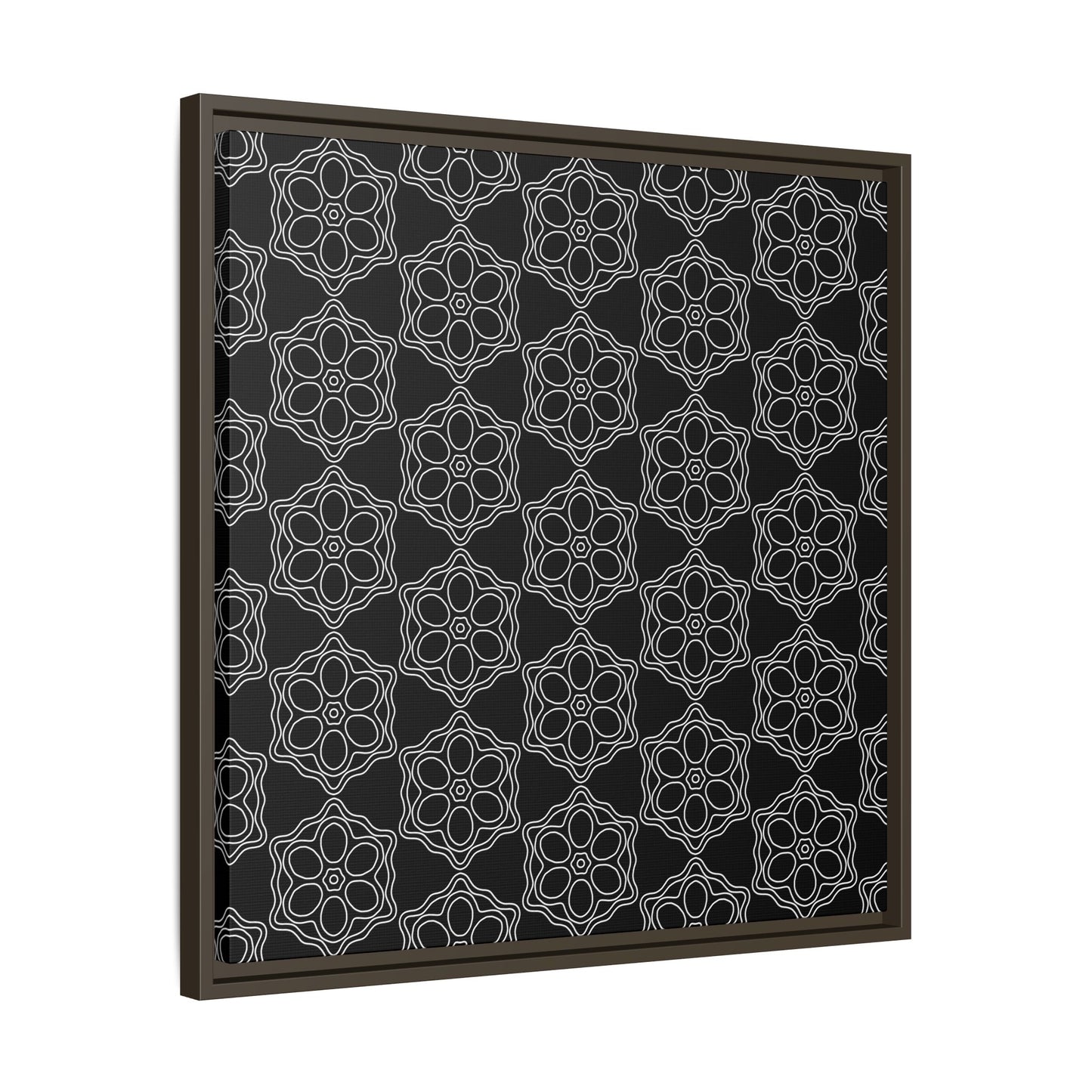 Geometric Sacred Flower - Framed Canvas