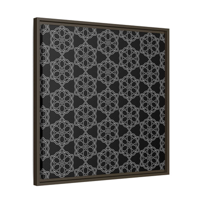 Geometric Sacred Flower - Framed Canvas