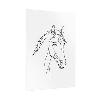 Horse Portrait Sketch - Rolled Poster