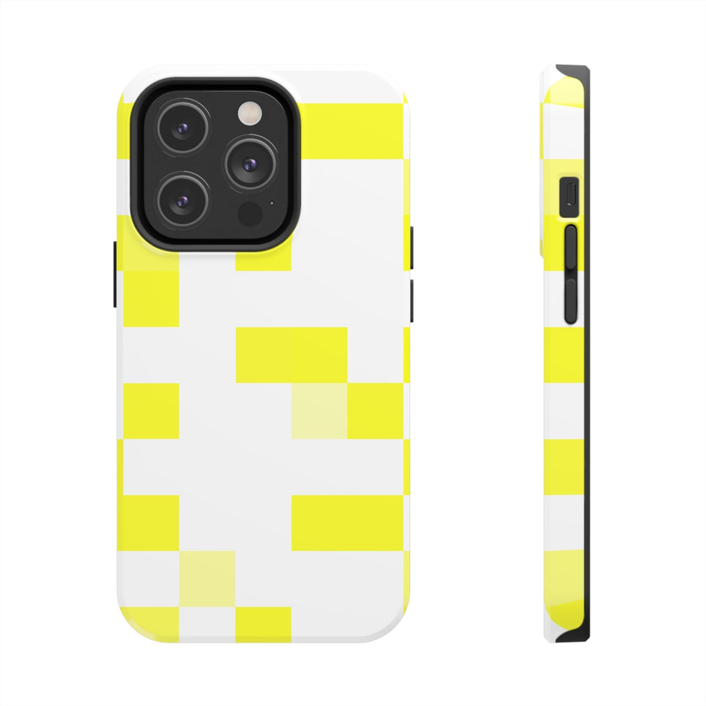 Yellow Pixel Grid -  Phone Case