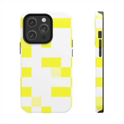 Yellow Pixel Grid -  Phone Case
