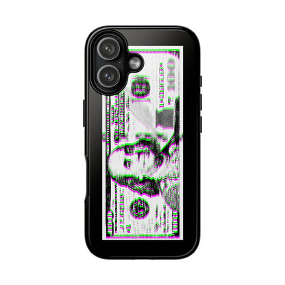 100 Dollars Bill - Green/Magenta Glitch - Phone Case