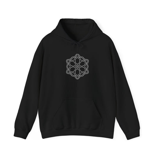 Black Mandala Hoodie, Cozy Streetwear, Unisex Sweatshirt, Boho Chic Gift, Layering Piece for All Seasons