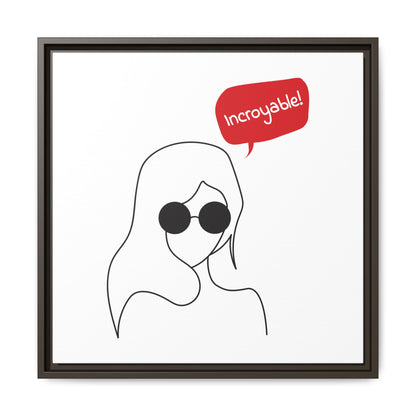 Incroyable Chic Girl - Framed Canvas