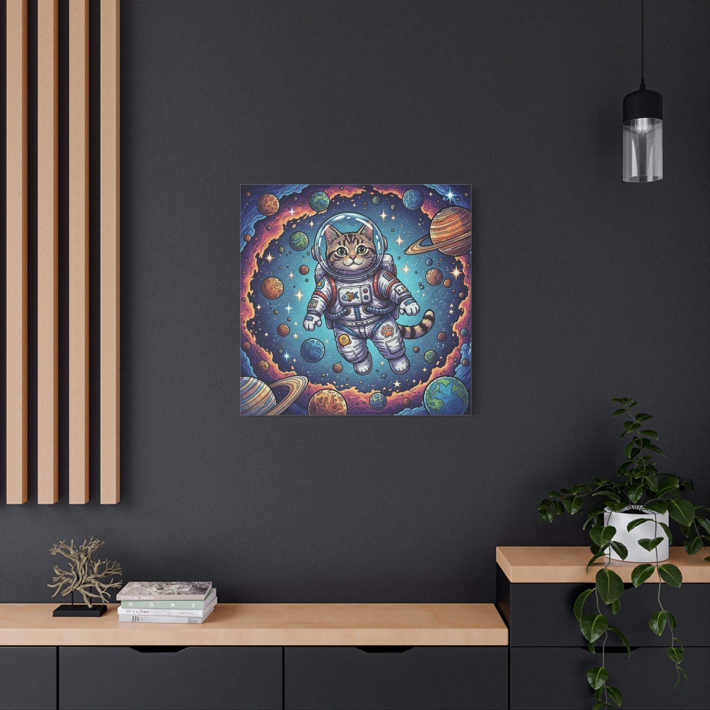 Astronaut Cat - Stretched Canvas
