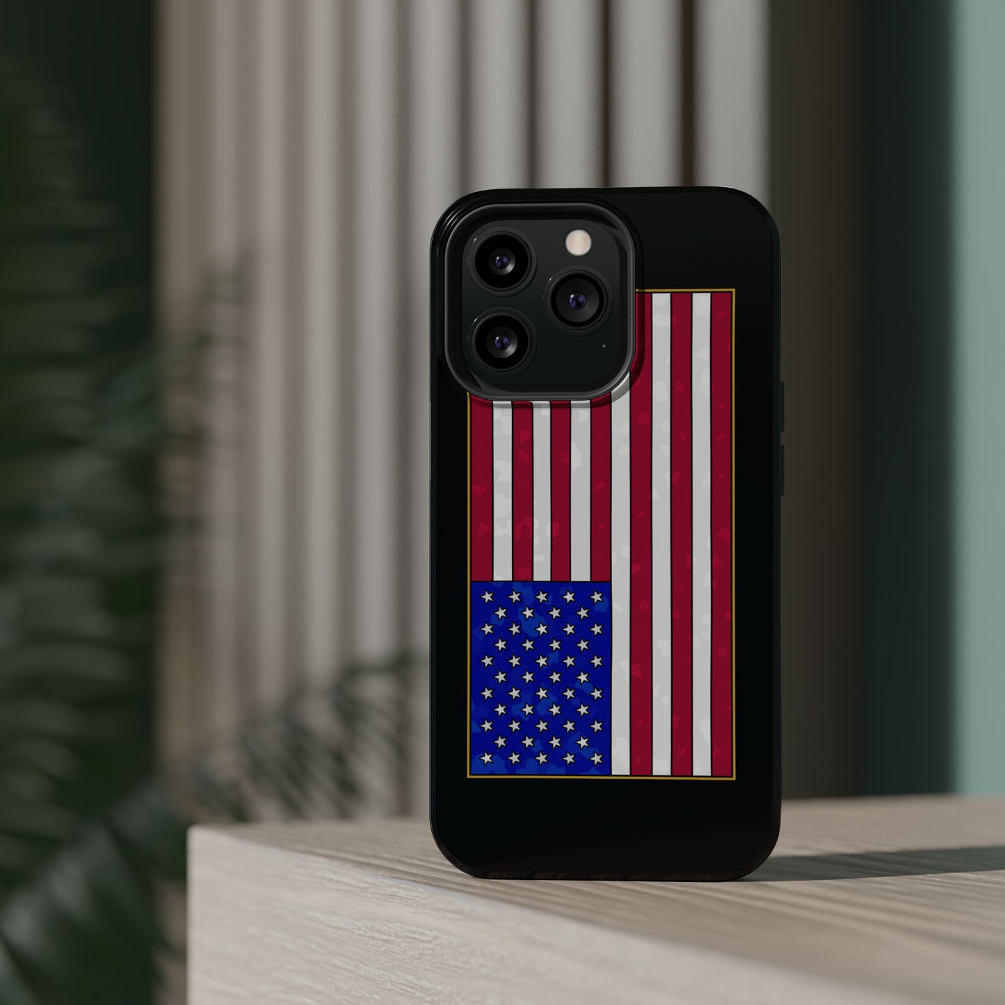 New Glory American Flag (Gold Edge Edition) - Magnetic Phone Case