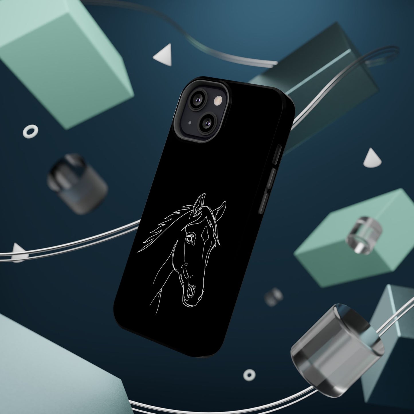 Horse Portrait Sketch - Magnetic Phone Case