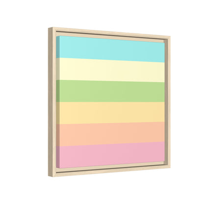 Pastel Stripes - Framed Canvas