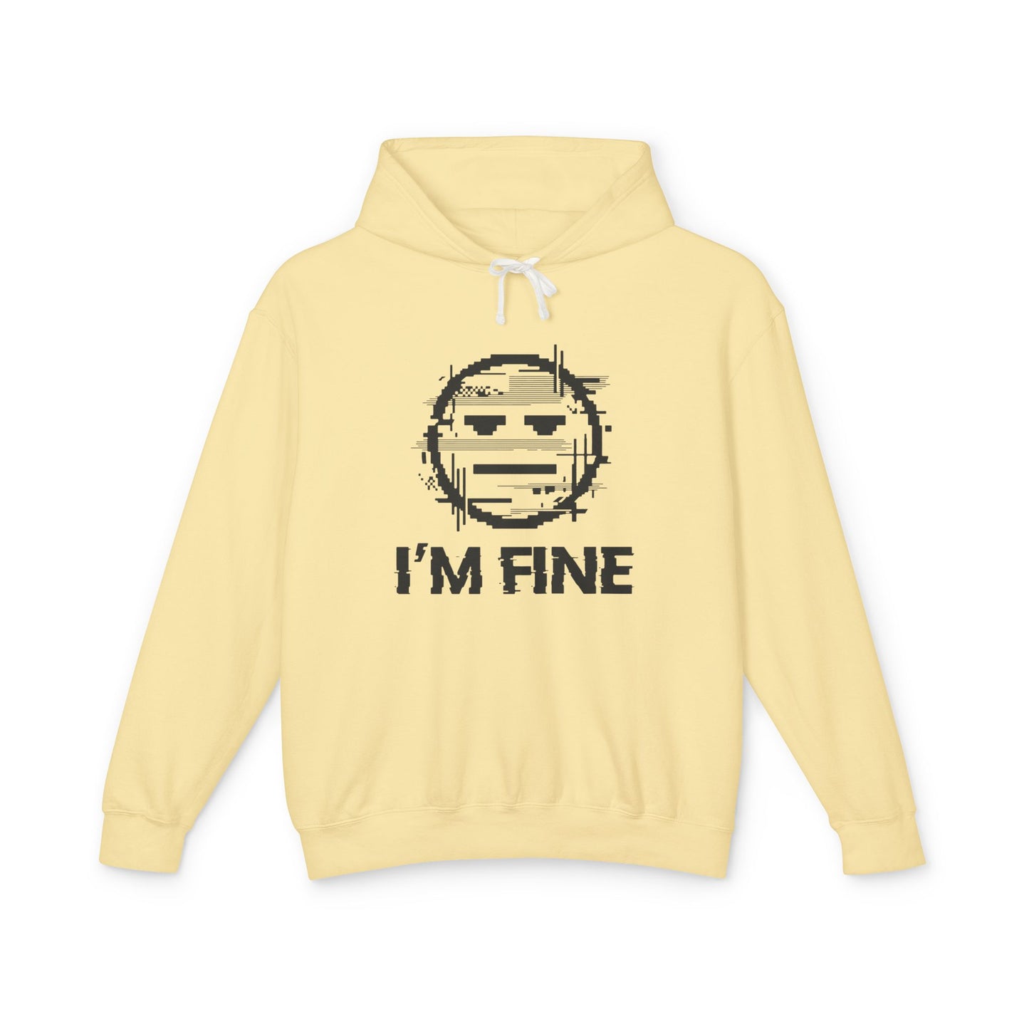 I’m Fine Glitched Smiley - Hoodie