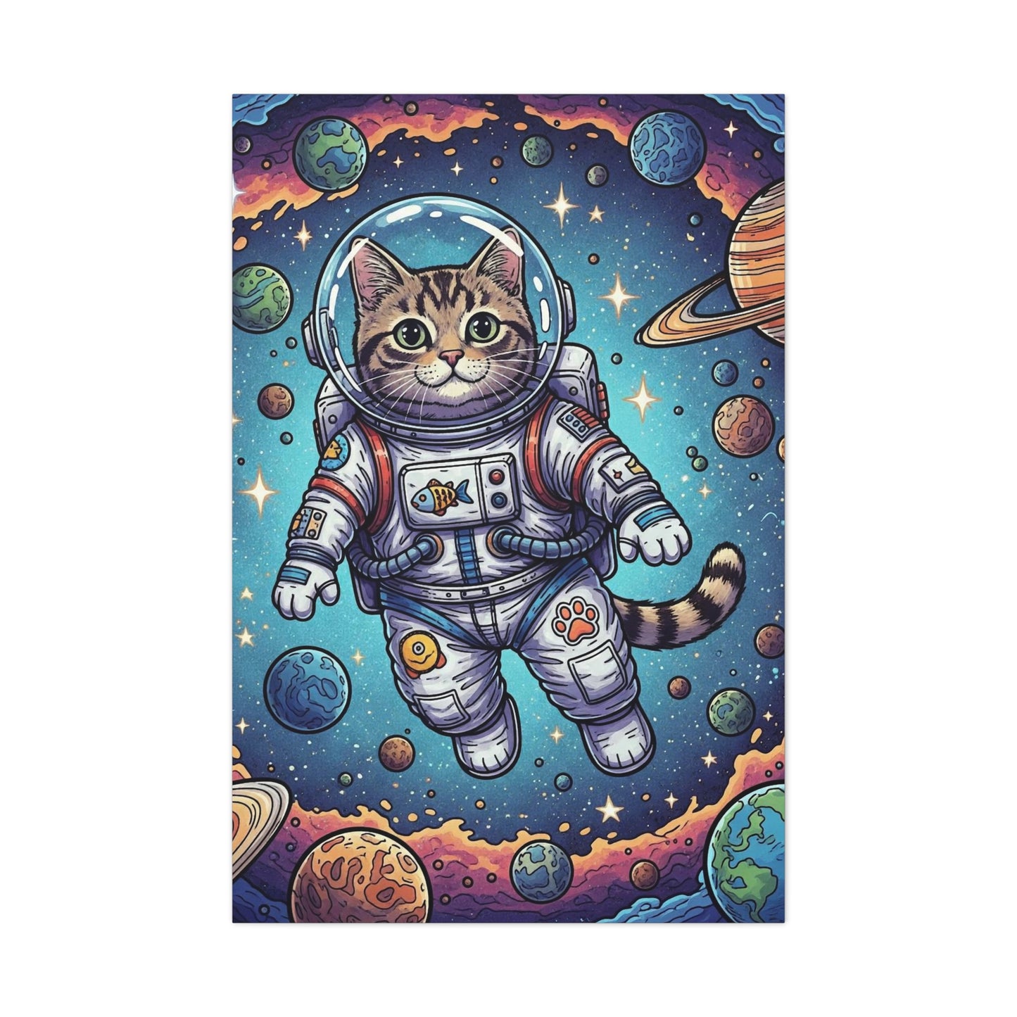 Astronaut Cat - Canvas