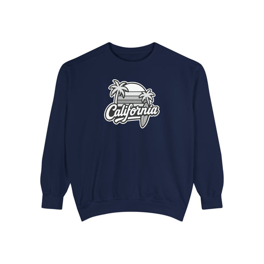 California Vintage Sweatshirt, Unisex Crew Neck, Cozy California Fashion, Summer Beachwear, Gift for Travel Lovers, Casual Sweater