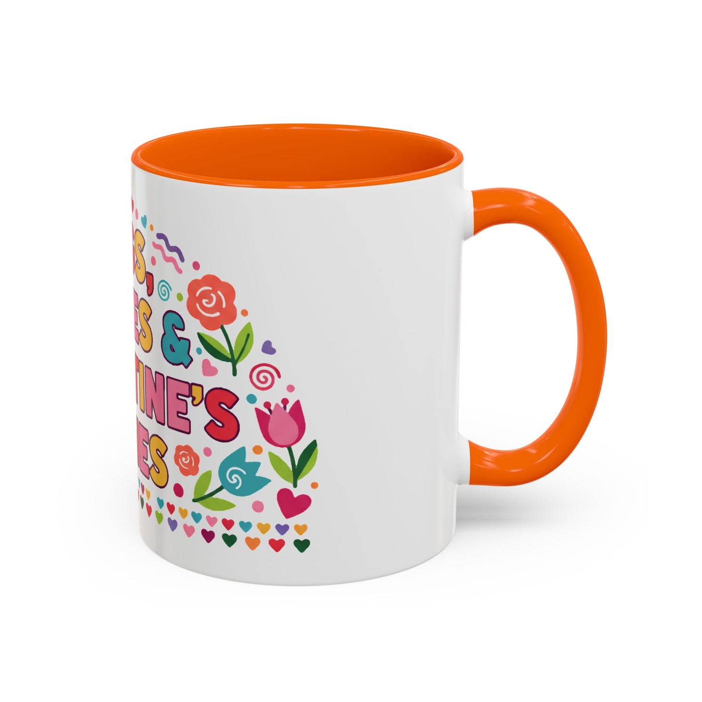 Hugs, Kisses & Valentine’s Wishes - Color Accent Mug