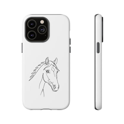 Horse Portrait Sketch - Tough Phone Case