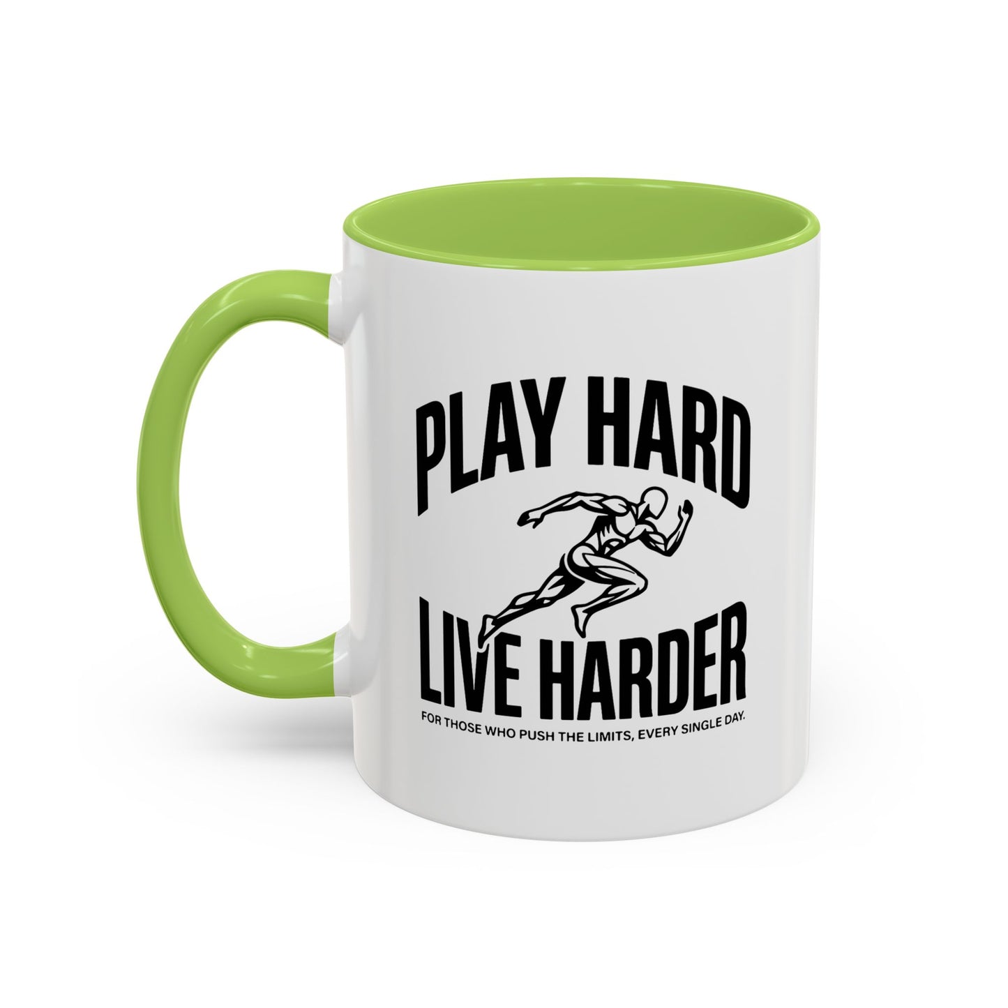 Play Hard / Live Harder - Color Accent Mug