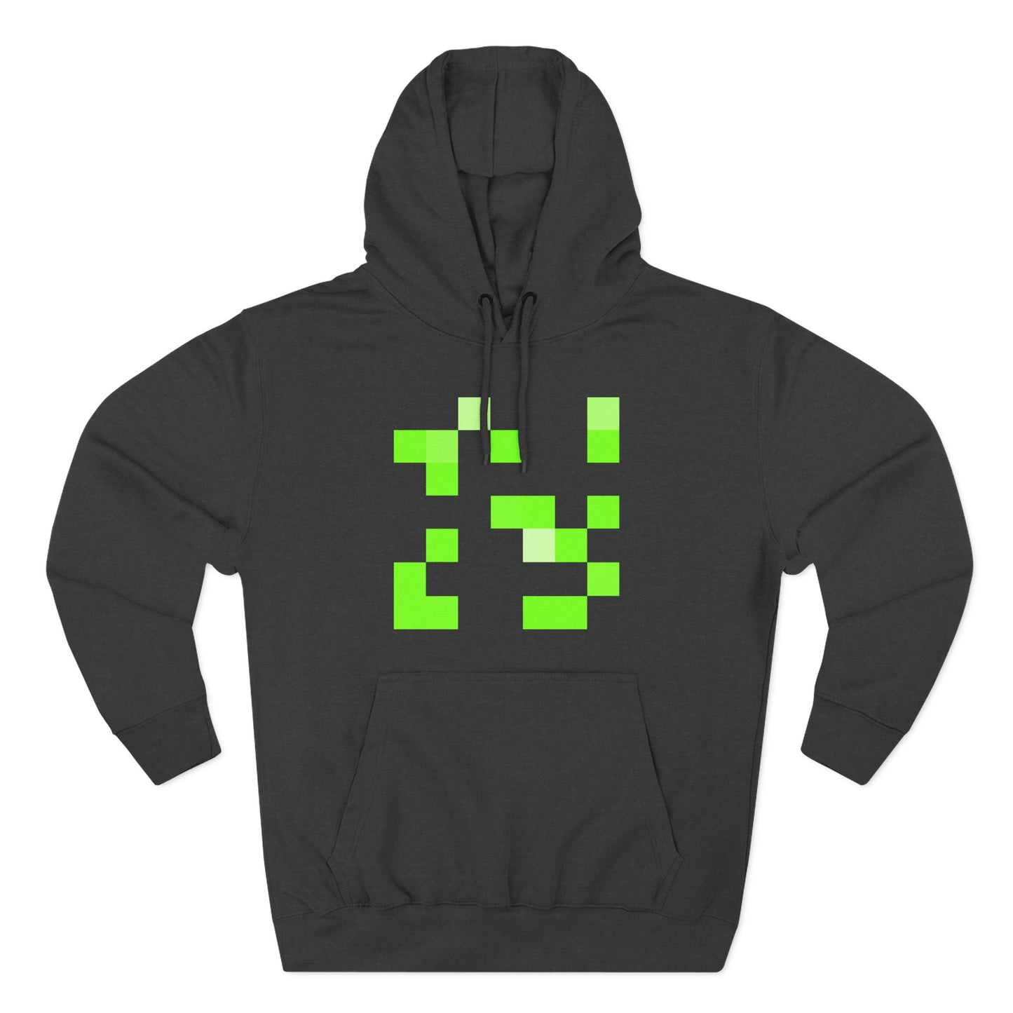 Lime Green Pixel Grid - Hoodie